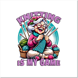 Knitting is my game. Posters and Art